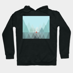 Red tent in the forest Hoodie